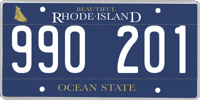 RI license plate 990201