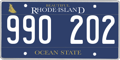 RI license plate 990202