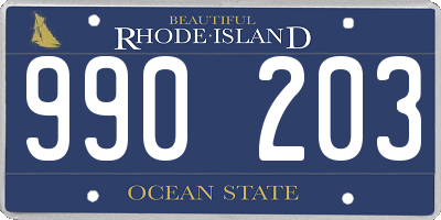 RI license plate 990203