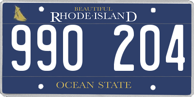 RI license plate 990204