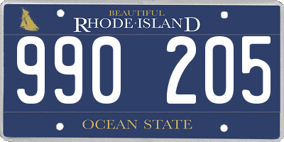 RI license plate 990205