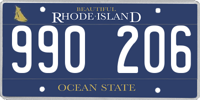 RI license plate 990206