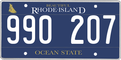 RI license plate 990207