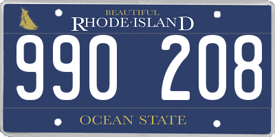 RI license plate 990208