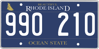 RI license plate 990210