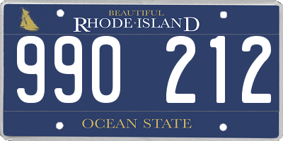 RI license plate 990212