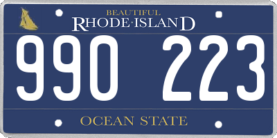 RI license plate 990223