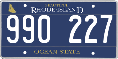 RI license plate 990227