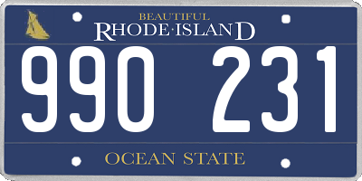 RI license plate 990231