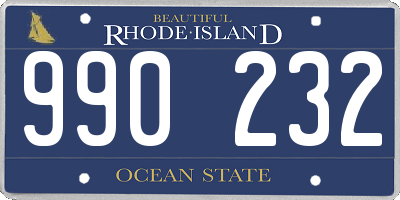 RI license plate 990232