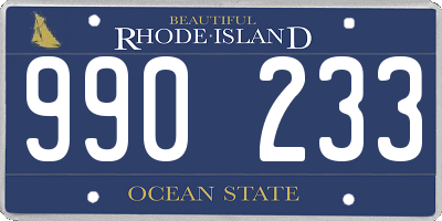 RI license plate 990233