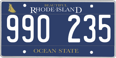 RI license plate 990235