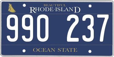 RI license plate 990237