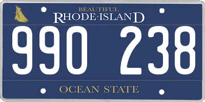 RI license plate 990238