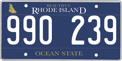 RI license plate 990239