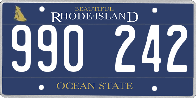 RI license plate 990242