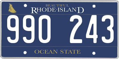 RI license plate 990243