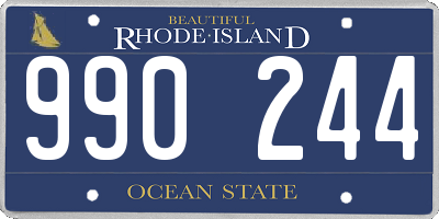 RI license plate 990244