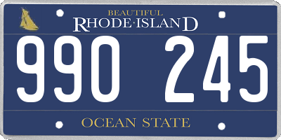 RI license plate 990245