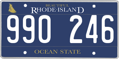 RI license plate 990246