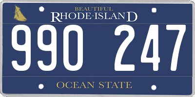 RI license plate 990247