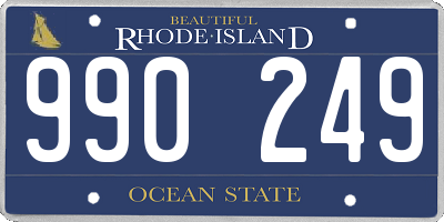 RI license plate 990249