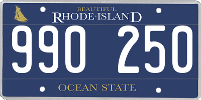 RI license plate 990250