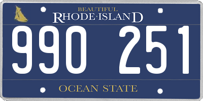 RI license plate 990251