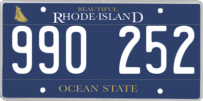 RI license plate 990252