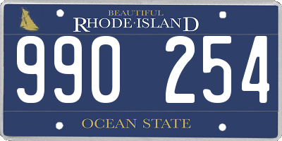 RI license plate 990254