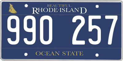 RI license plate 990257