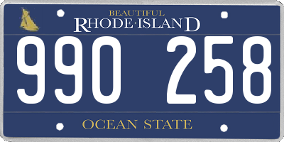 RI license plate 990258