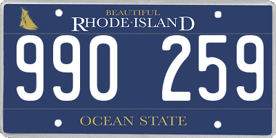 RI license plate 990259