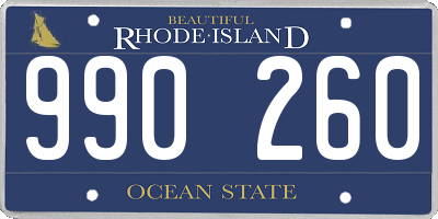 RI license plate 990260