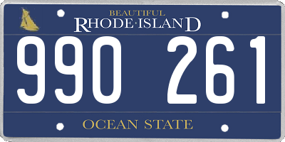 RI license plate 990261