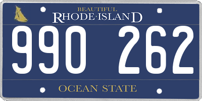 RI license plate 990262