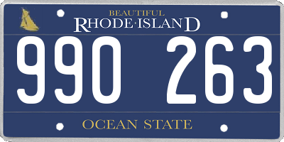 RI license plate 990263