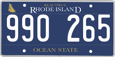 RI license plate 990265