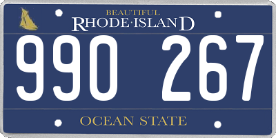 RI license plate 990267