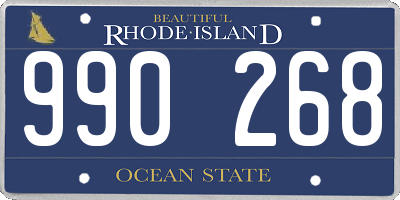 RI license plate 990268