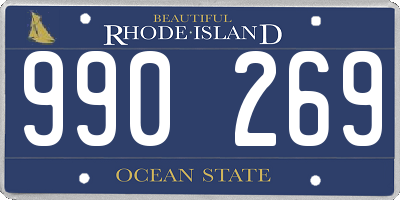 RI license plate 990269