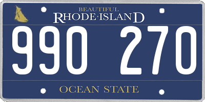 RI license plate 990270