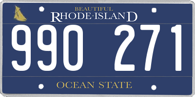 RI license plate 990271