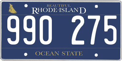 RI license plate 990275