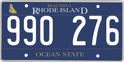 RI license plate 990276