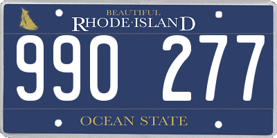 RI license plate 990277