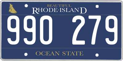 RI license plate 990279