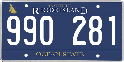 RI license plate 990281