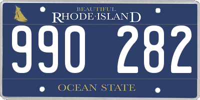 RI license plate 990282