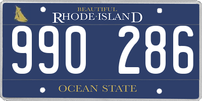 RI license plate 990286